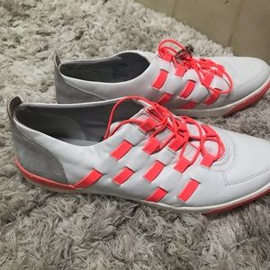 CALVIN KLEIN white, leather sneakers